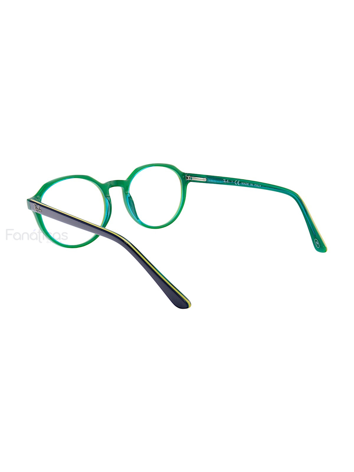 Armação de Óculos RB7187 Redondo Azul e Verde