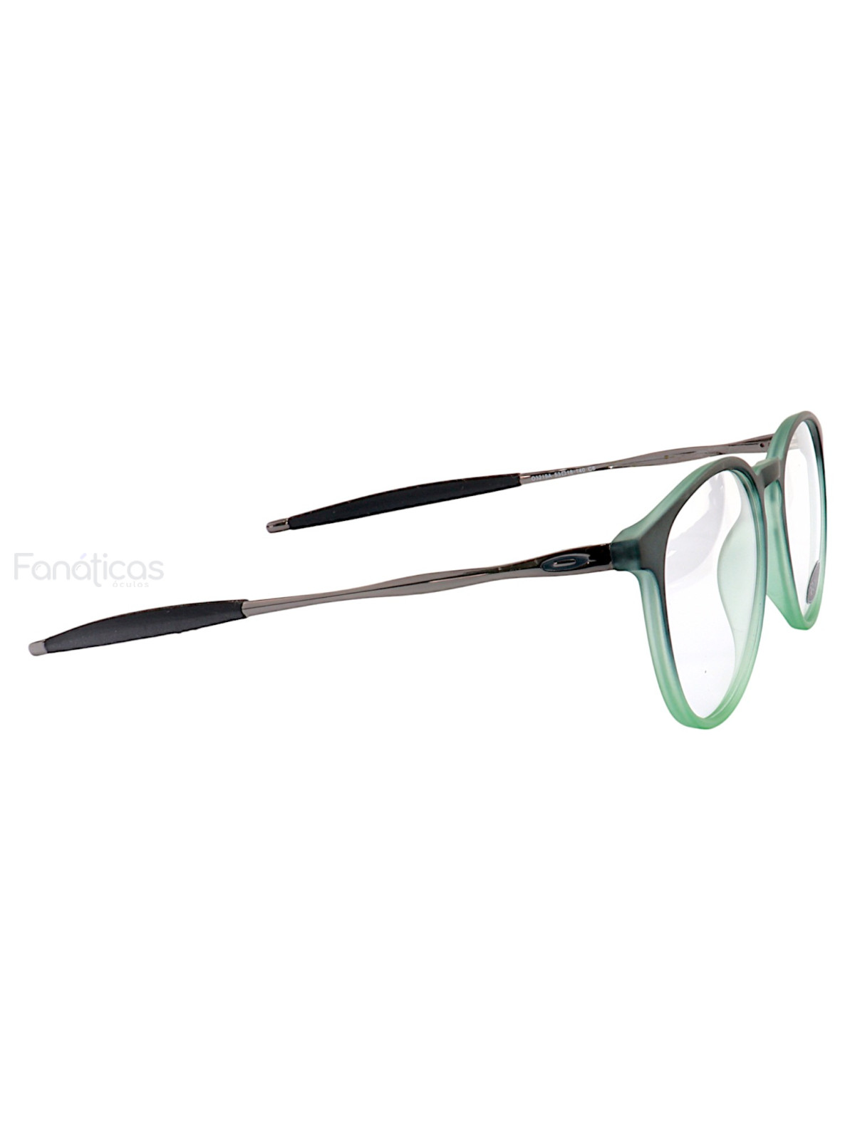 Armação de Óculos Redonda 3219 Acetato Preta e Verde Masculina