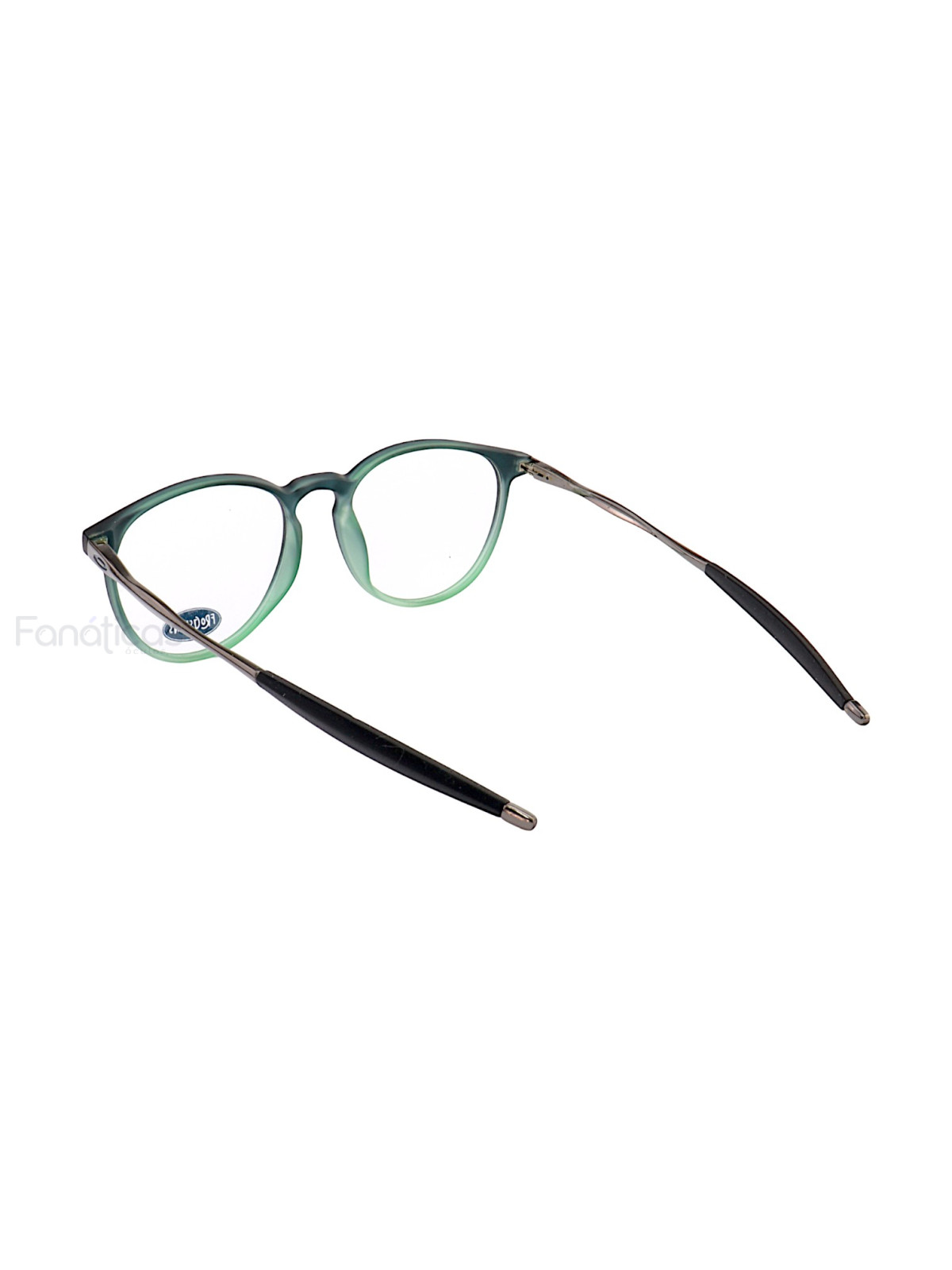Armação de Óculos Redonda 3219 Acetato Preta e Verde Masculina
