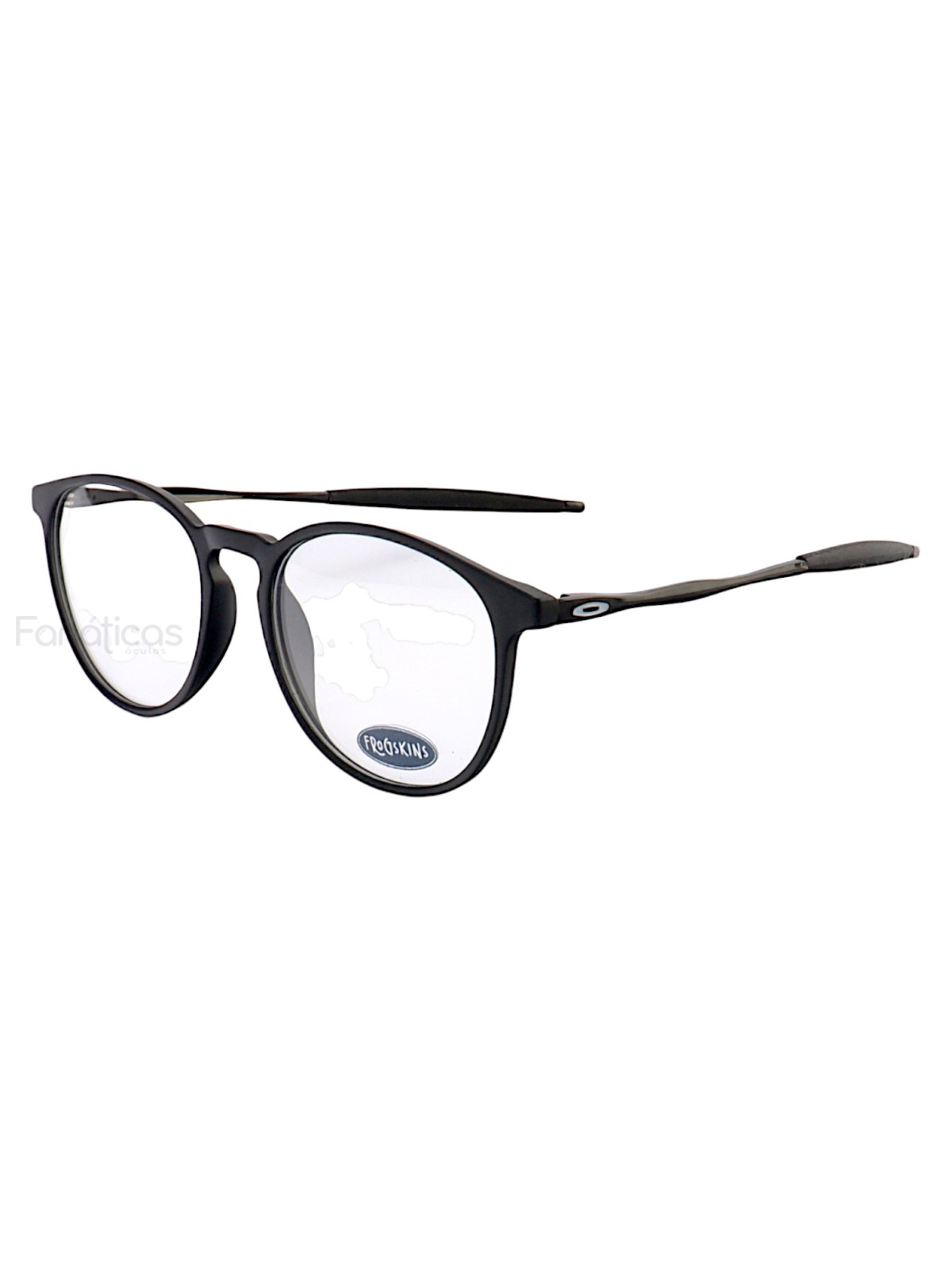 Armação de Óculos Redonda 3219 Acetato Preta Masculina