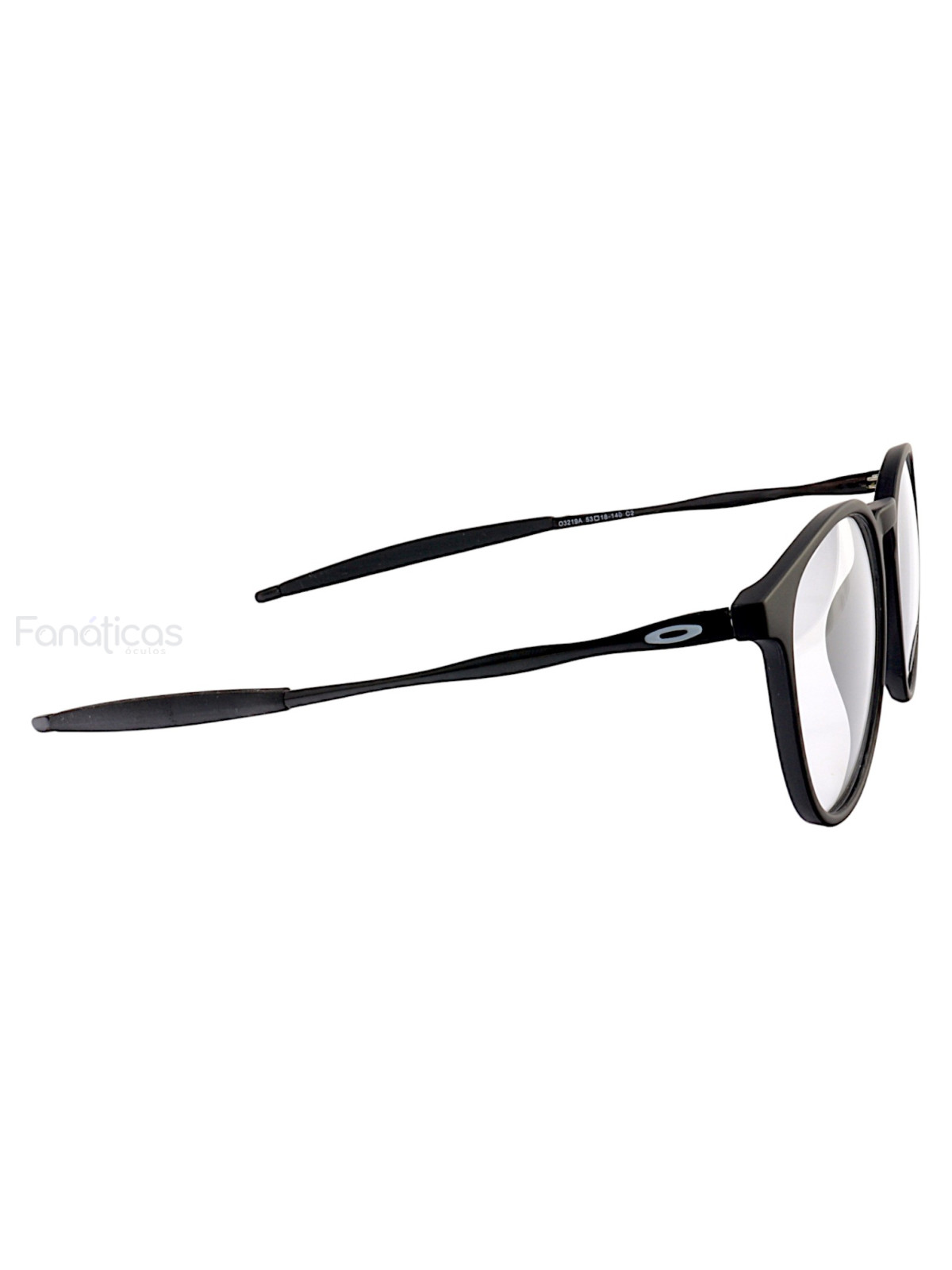 Armação de Óculos Redonda 3219 Acetato Preta Masculina