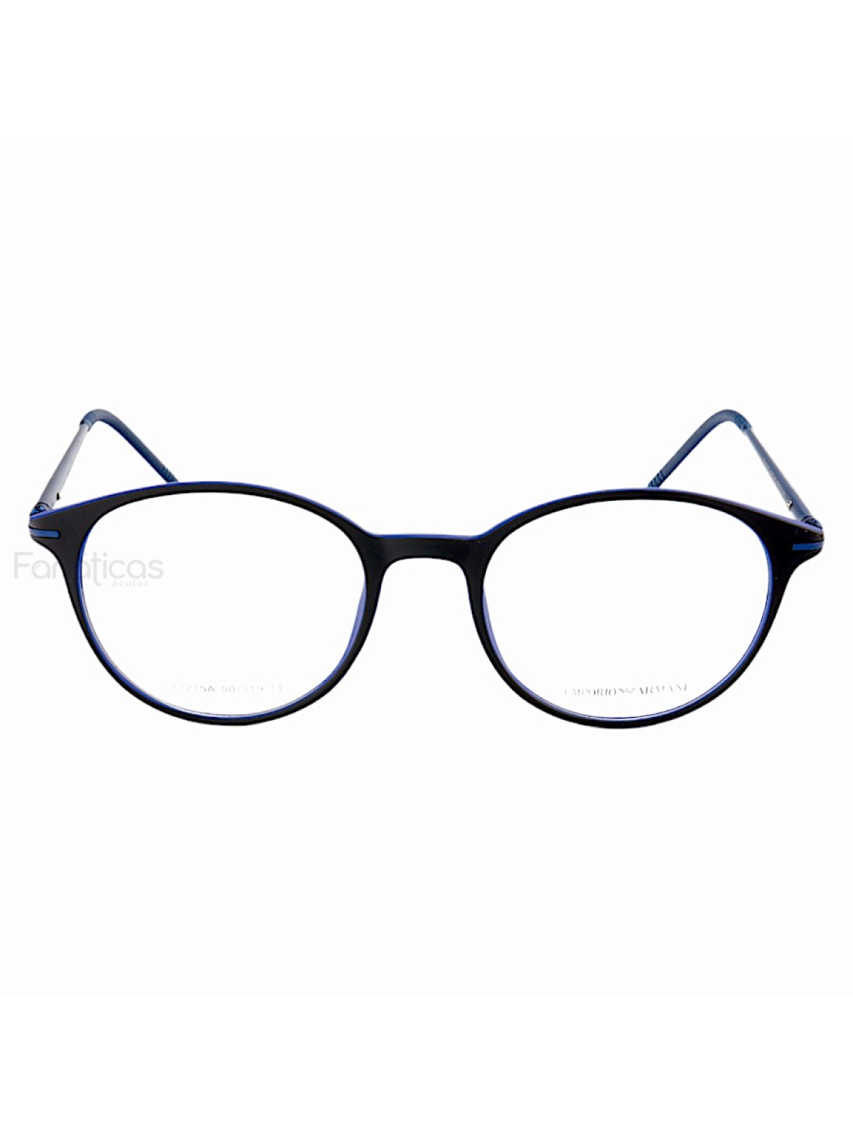 Armação de Óculos Redondo EA3215 Preto e Azul