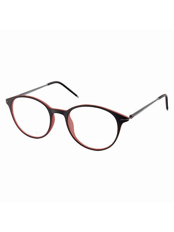 Armação de Óculos Redondo EA3215 Preto e Vermelho