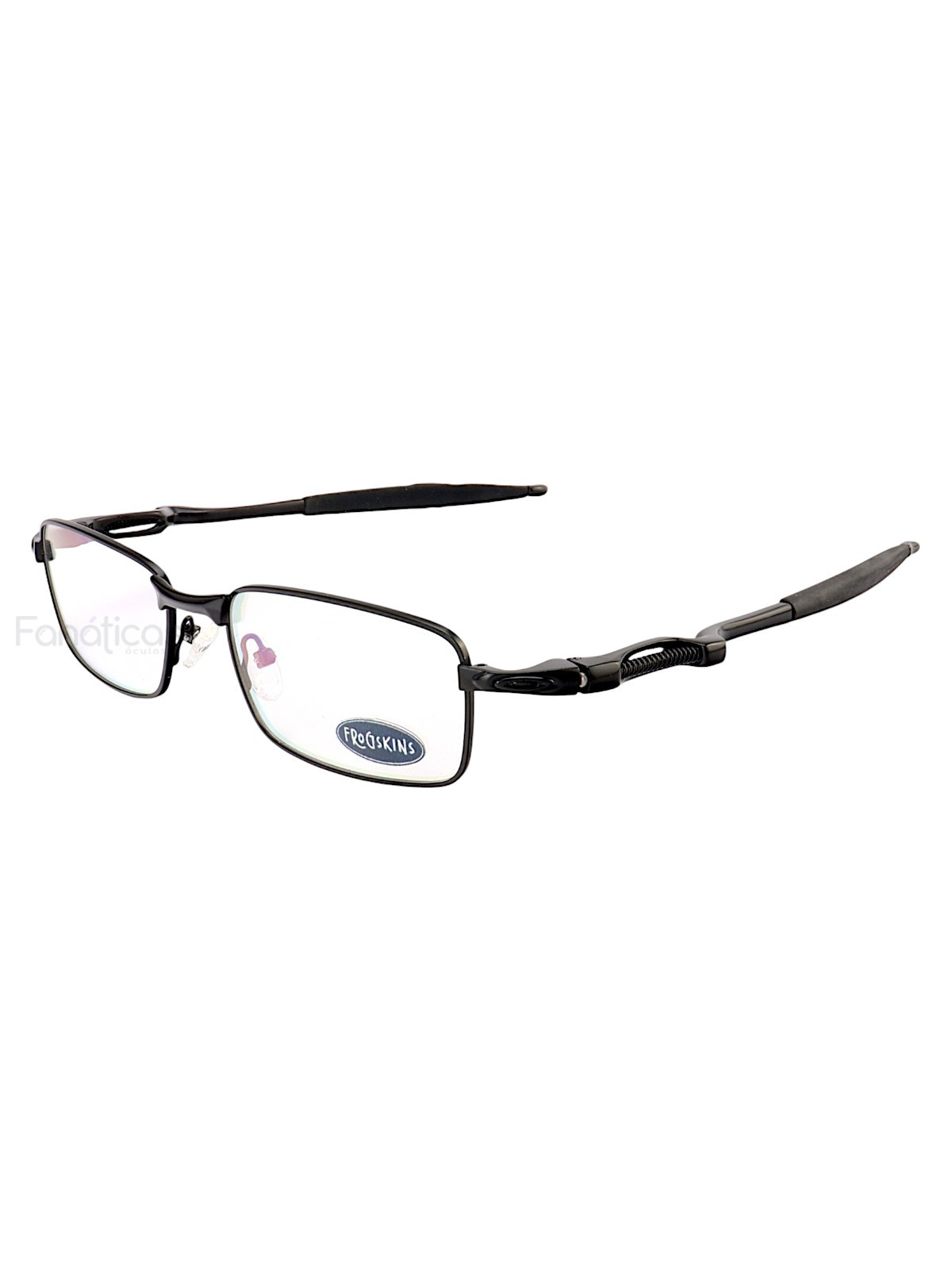 Armação de Óculos Retangular 5043 Molinha Metal Preto Masculina