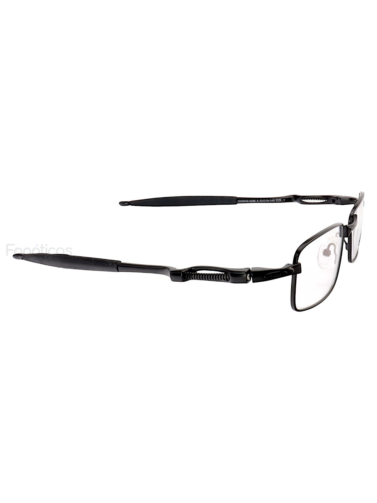 Armação de Óculos Retangular 5043 Molinha Metal Preto Masculina