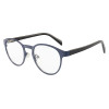 Armação de Óculos AQ240507 Redondo Preto e Azul