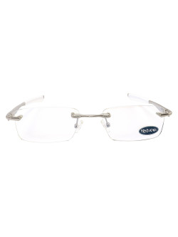 Armação de Óculos Retangular Balgriff Wingfold Prata Branco Masculina