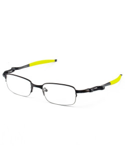 Armação de Óculos Retangular Coilover Molinha OX5043 Preto e Amarelo