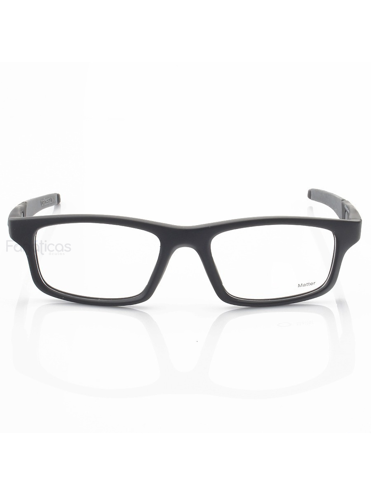 Armação de Óculos Retangular Crosslink OX8037 Preto e Cinza