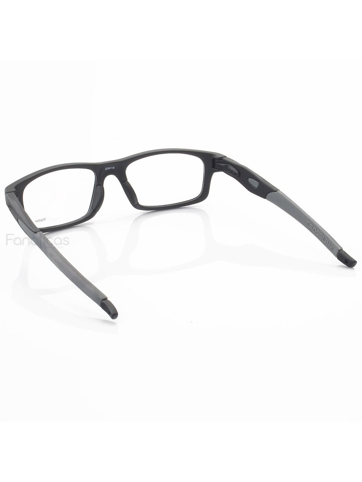 Armação de Óculos Retangular Crosslink OX8037 Preto e Cinza