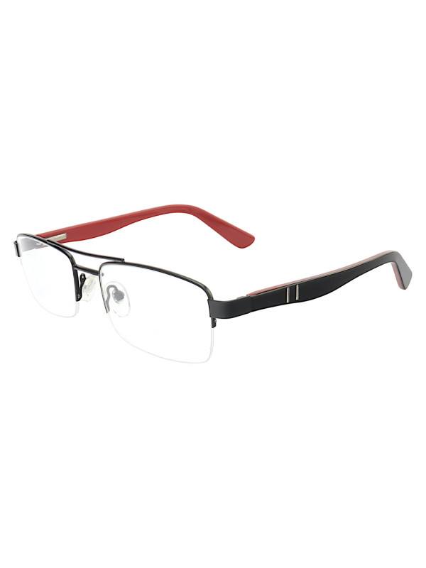 Armação de Óculos AQ240510 Retangular Preto e Vermelho
