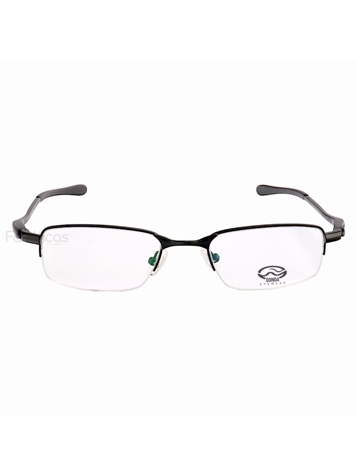 Armação de Óculos Retangular Meio Aro Crosshair OX4068 Preto