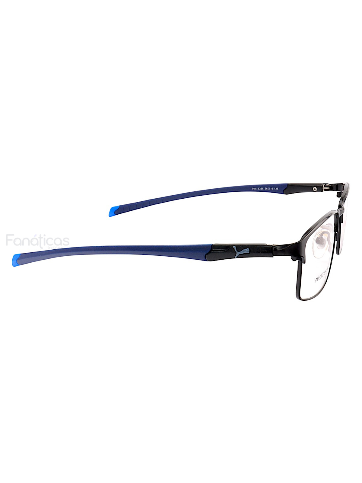 Armação de Óculos Retangular Puma PM15365 C1-2 Preto e Azul