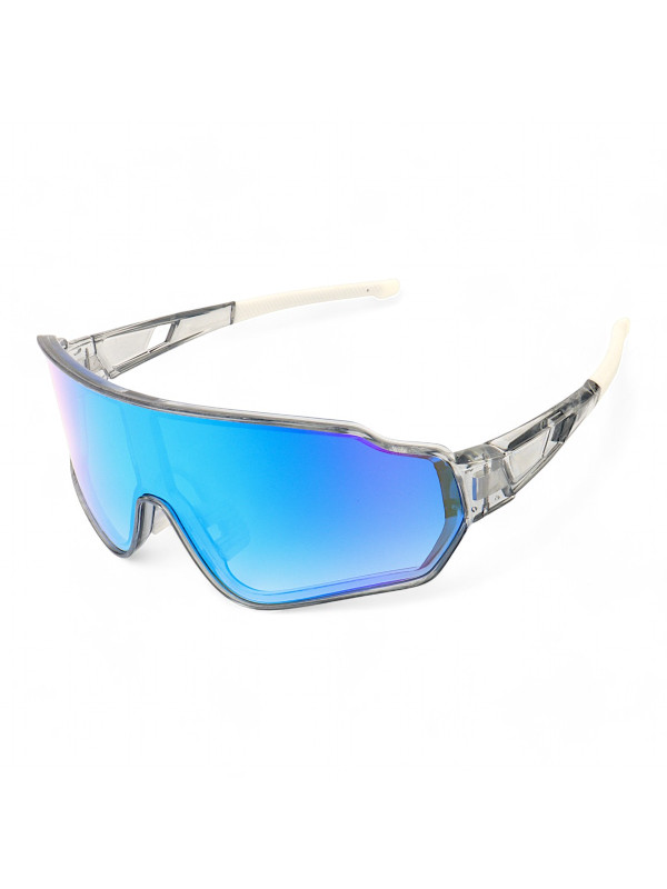 Óculos De Sol Esportivo Blend Cinza e Azul
