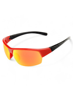Óculos De Sol Esportivo Snider Vermelho Espelhado