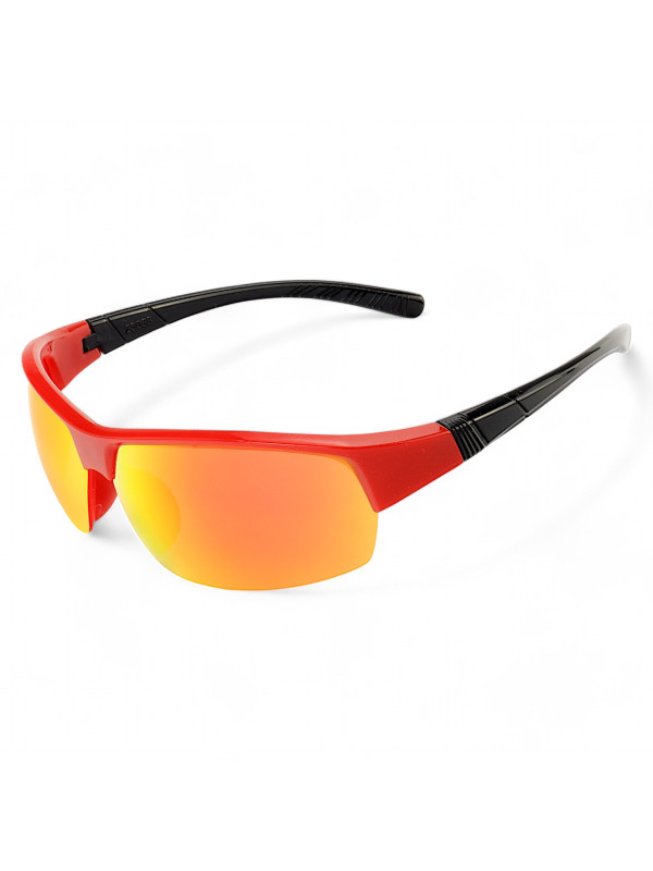 Óculos De Sol Esportivo Snider Vermelho Espelhado