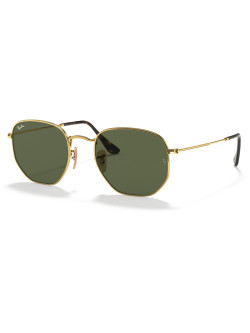 Óculos de Sol Hexagonal Dourado e Lente G15 RB3548