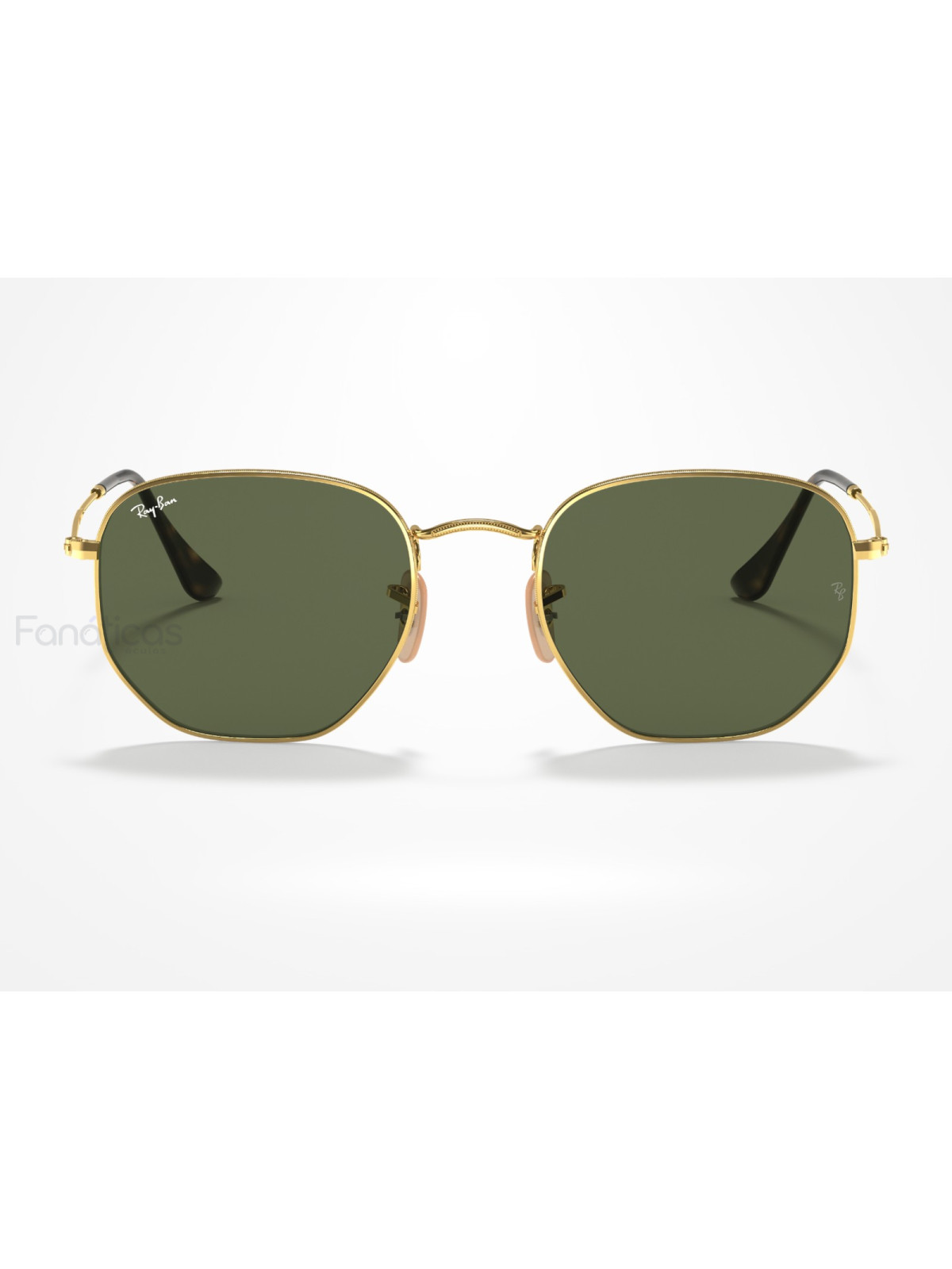 Óculos de Sol Hexagonal Dourado e Lente G15 RB3548