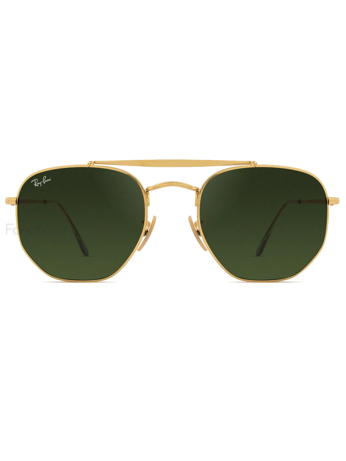 Óculos de Sol Hexagonal Marshal Dourado e Lente G15 RB3648