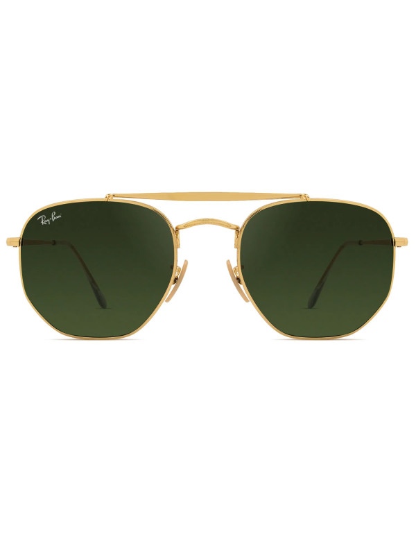 Óculos de Sol Hexagonal Marshal Dourado e Lente G15 RB3648