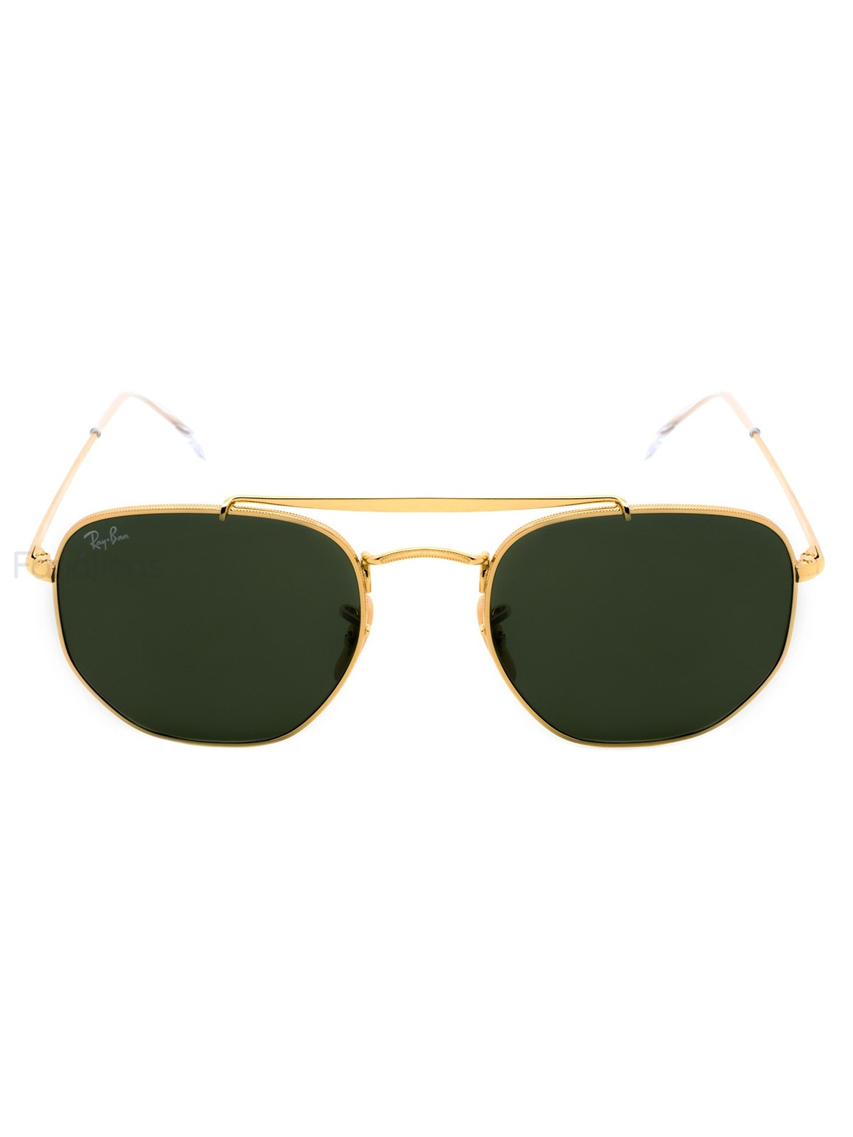 Óculos de Sol Hexagonal Marshal Dourado e Lente G15 RB3648