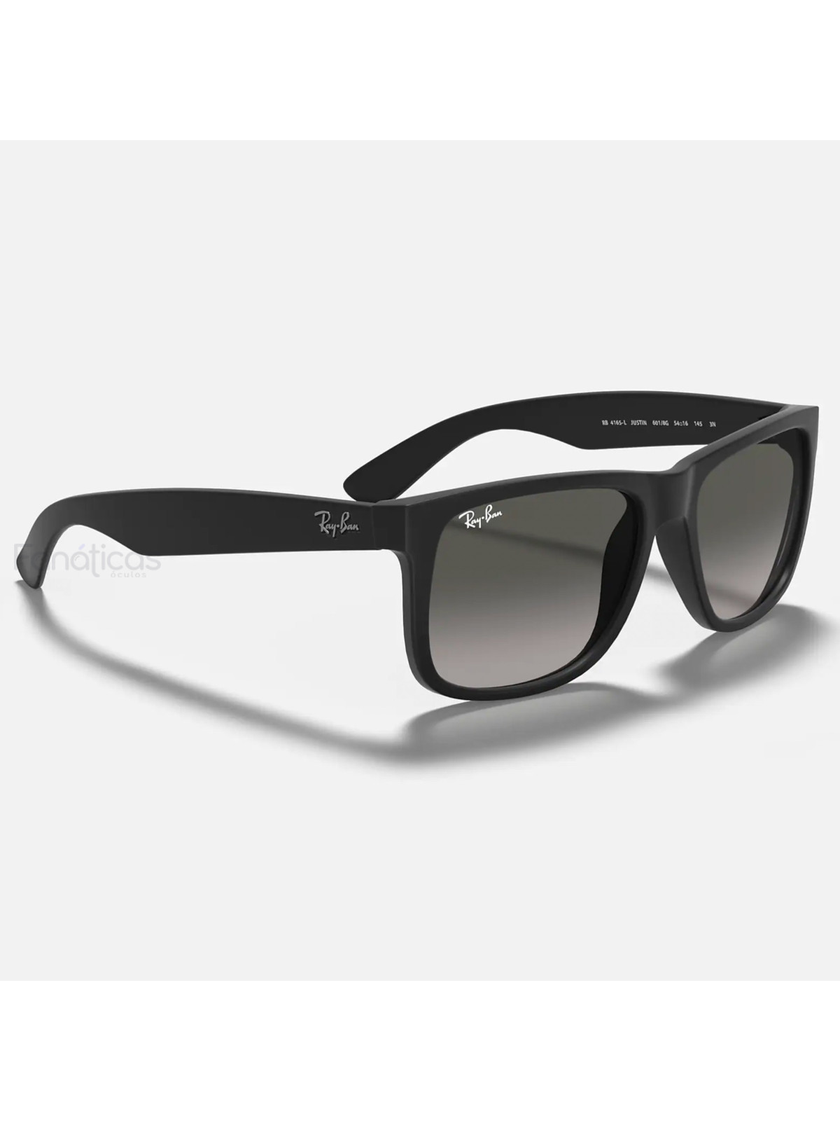 Óculos de Sol Justin Preto Fosco e Lente Preta RB4165