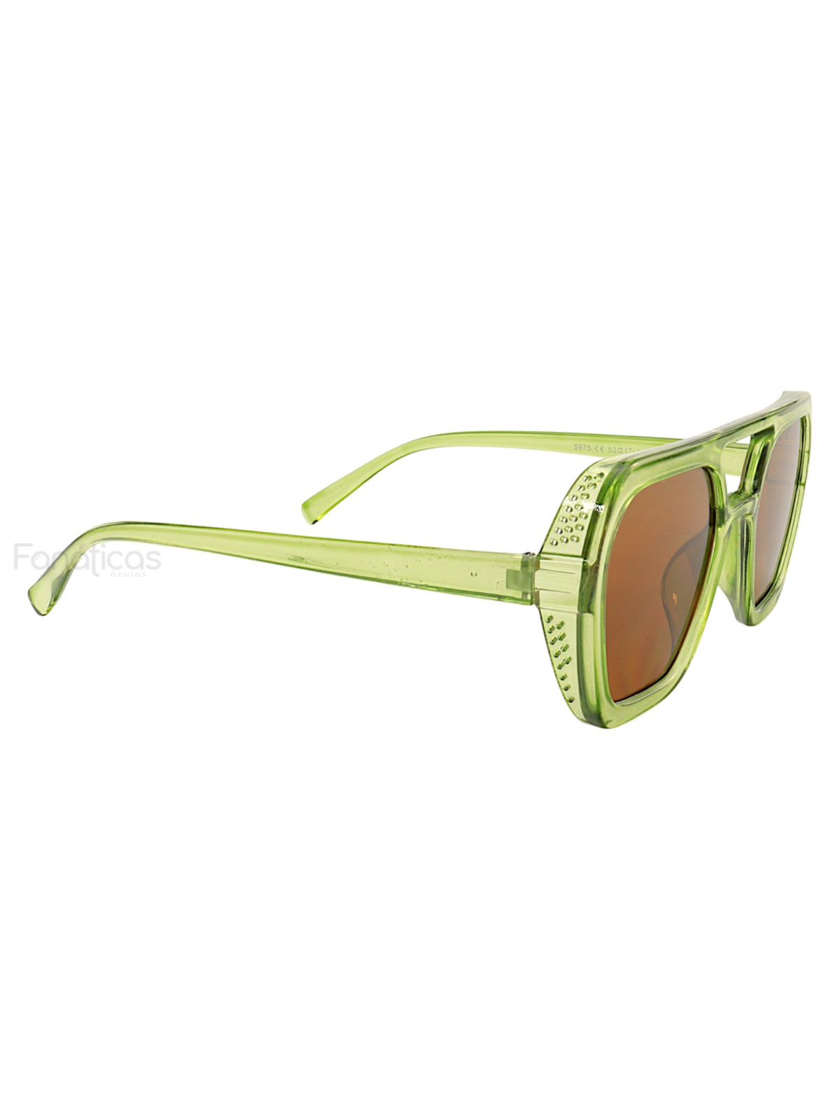 Óculos de Sol Quadrado Max Verde Translucido
