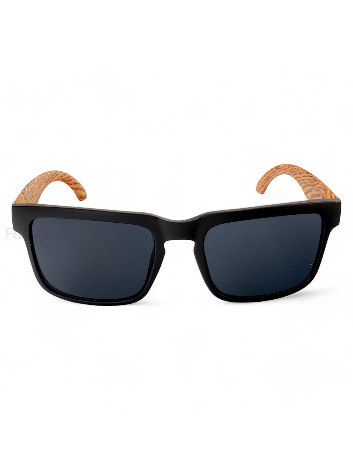 Óculos De Sol Quadrado Wood Preto Madeira