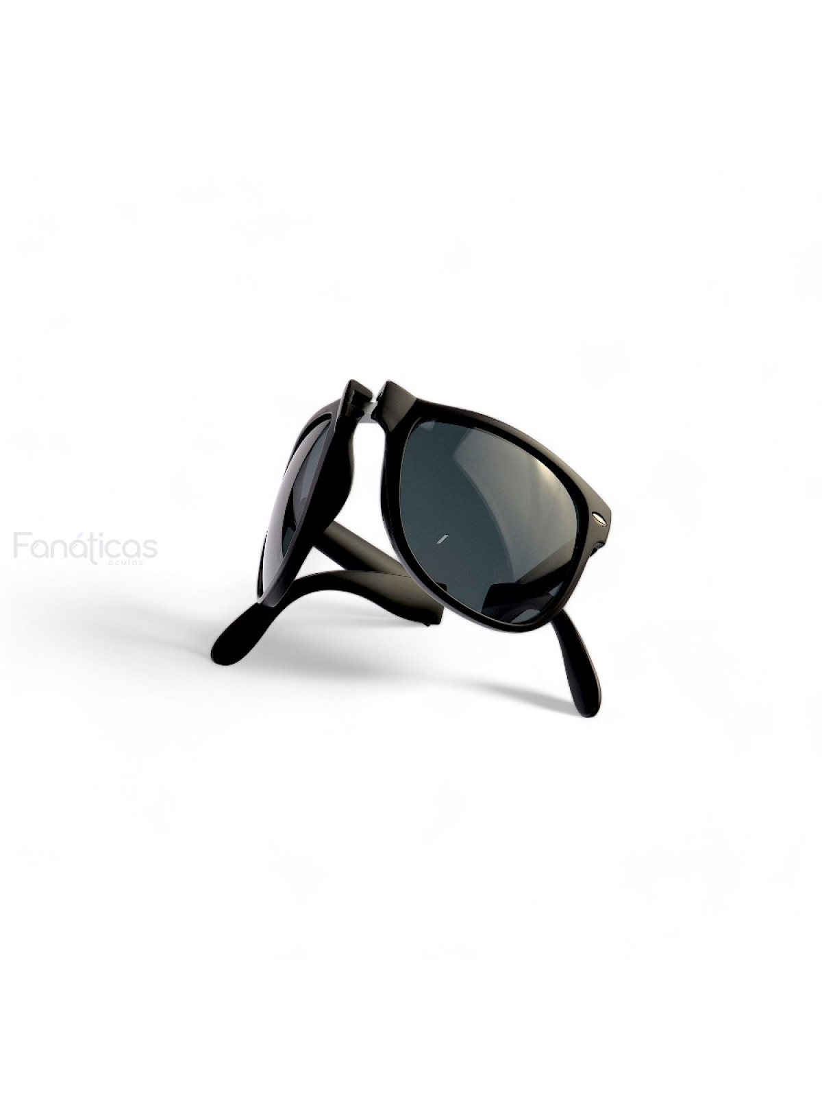 Óculos De Sol Wayfare Folding Dobrável Preto Fosco e Lente Preta