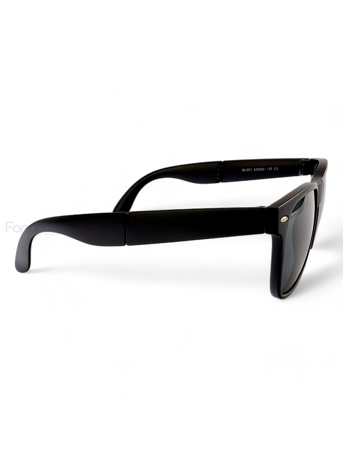 Óculos De Sol Wayfare Folding Dobrável Preto Fosco e Lente Preta