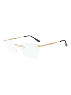 Armação de Óculos Gatinho Balgriff MT8038 Dourado e Preto