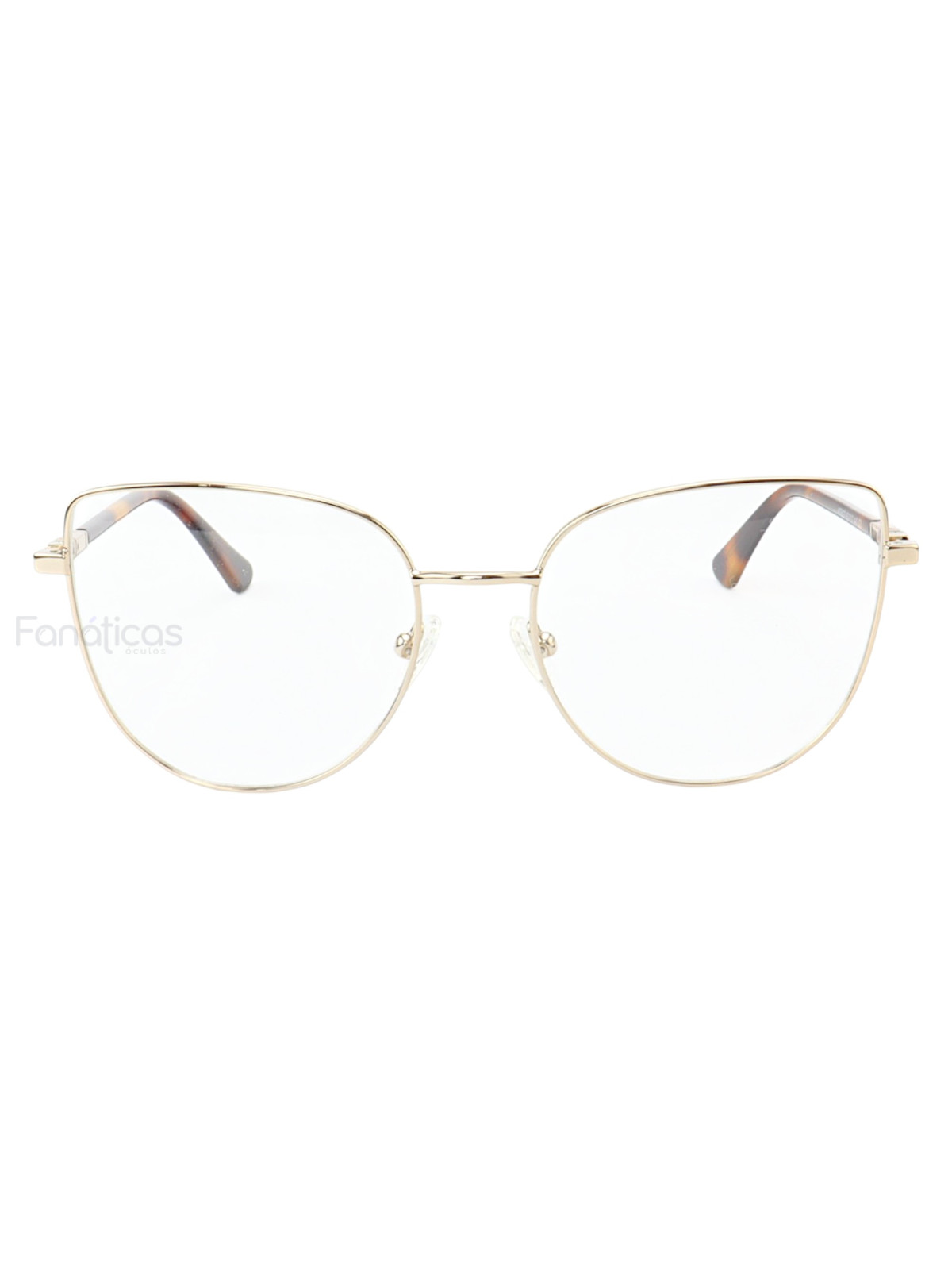 Armação de Óculos Gatinho MT8027 Dourado e Tartaruga