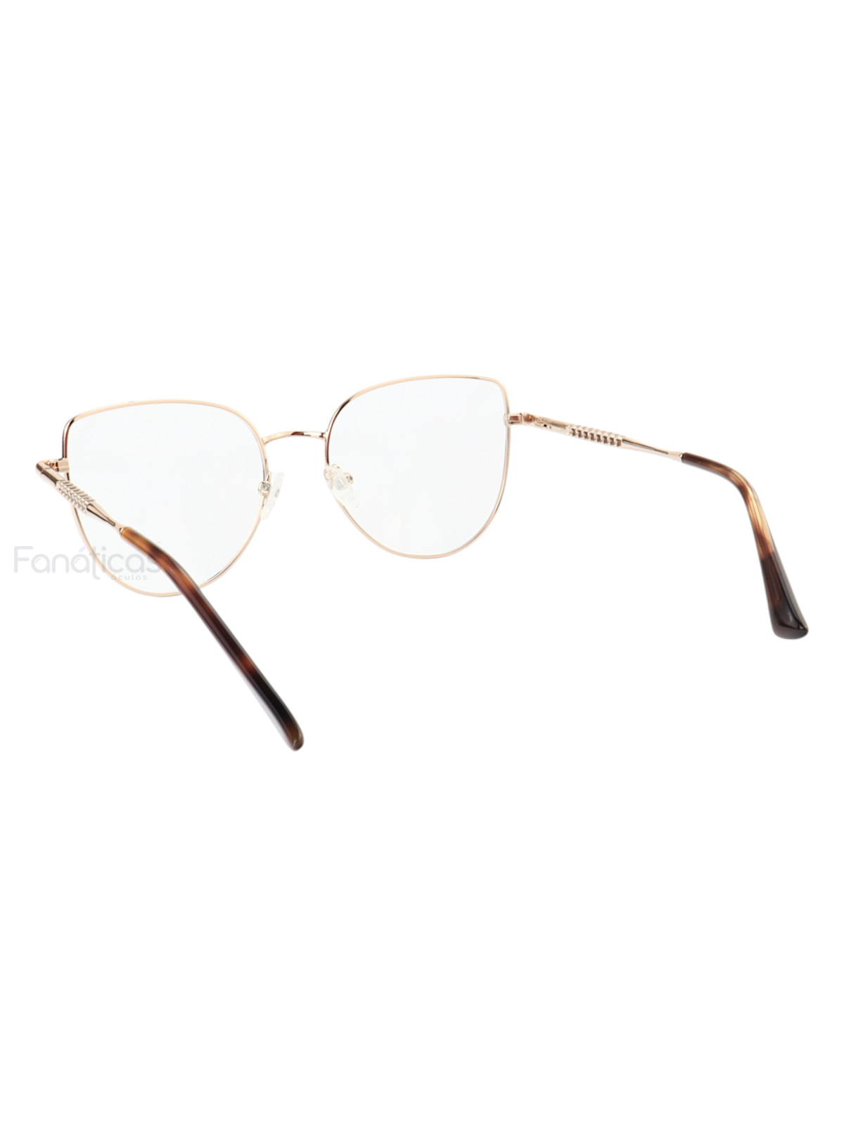 Armação de Óculos Gatinho MT8035 Dourado e Marrom
