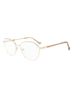 Armação de Óculos Oval MT8021 Dourado e Nude