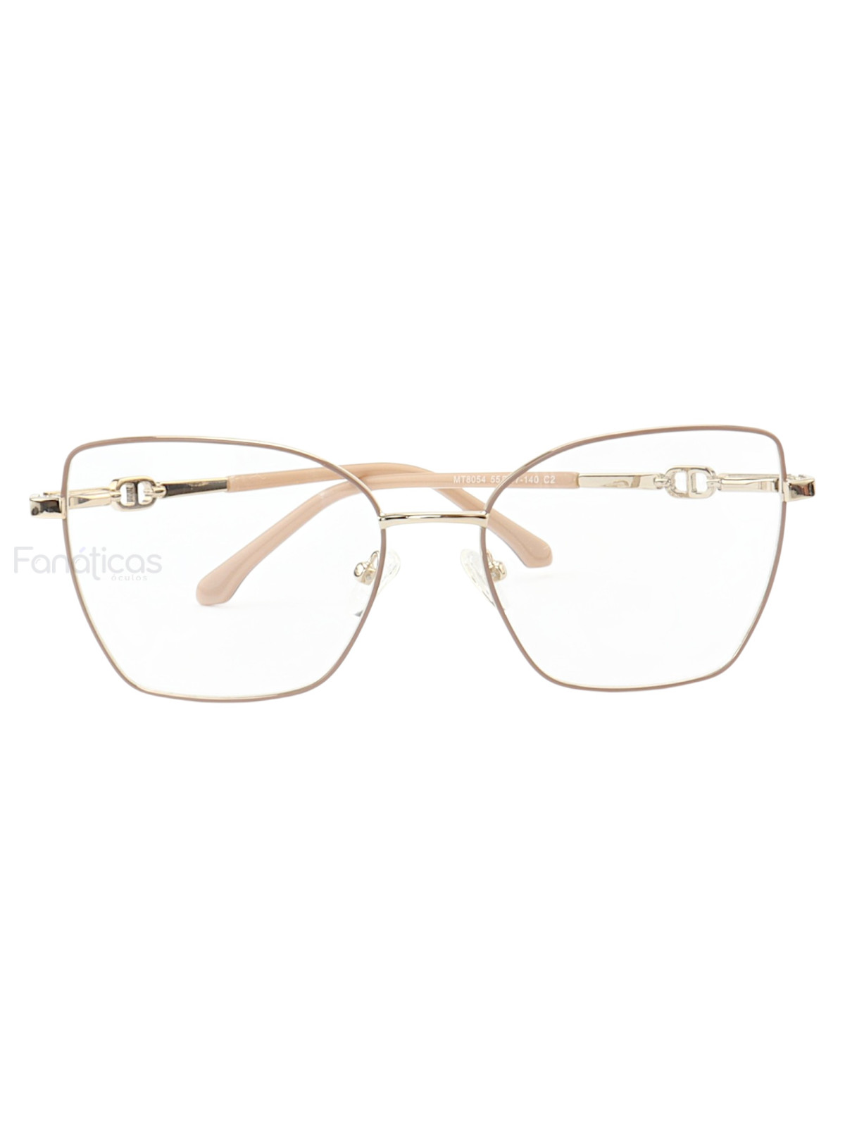 Armação de Óculos Quadrada MT8054 Rose e Nude