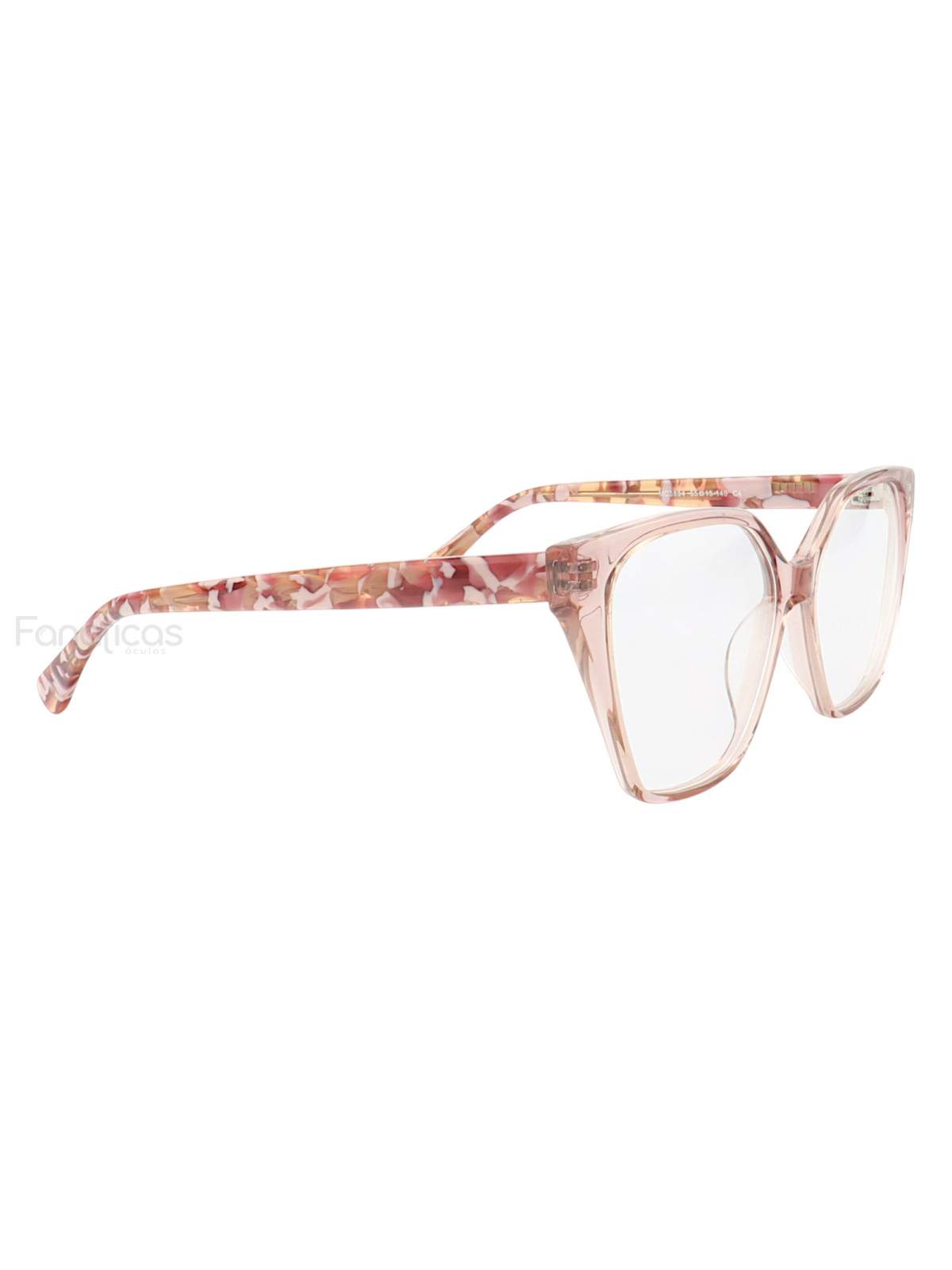 Armação de Óculos Quadrado MC3894 Rosa e Floral