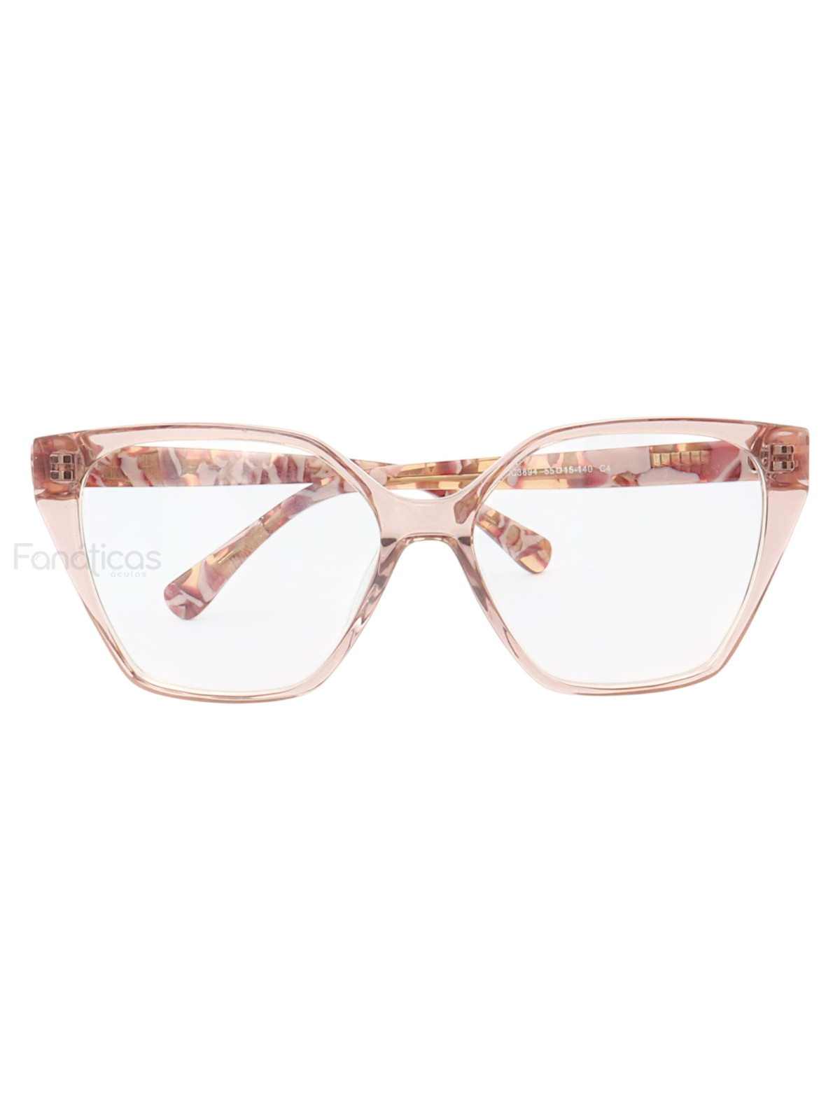 Armação de Óculos Quadrado MC3894 Rosa e Floral