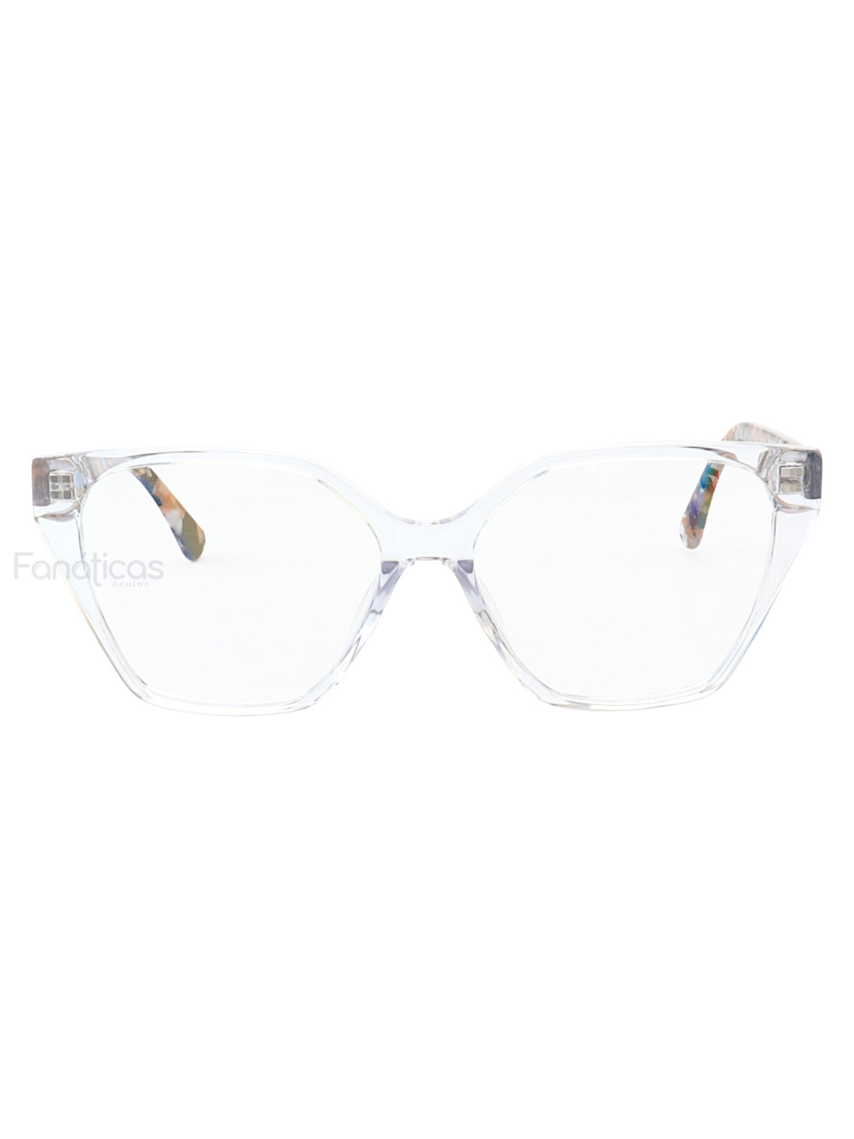 Armação de Óculos Quadrado MC3894 Transparente e Floral