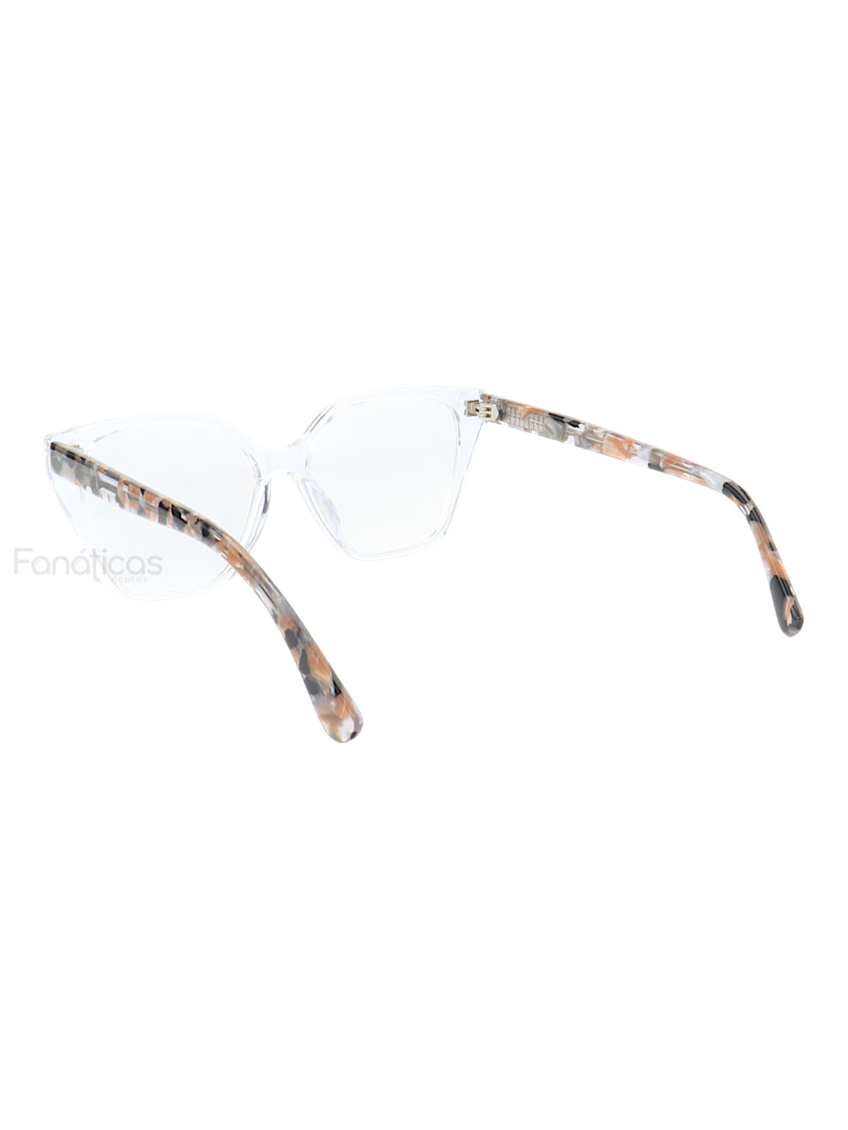 Armação de Óculos Quadrado MC3894 Transparente e Floral