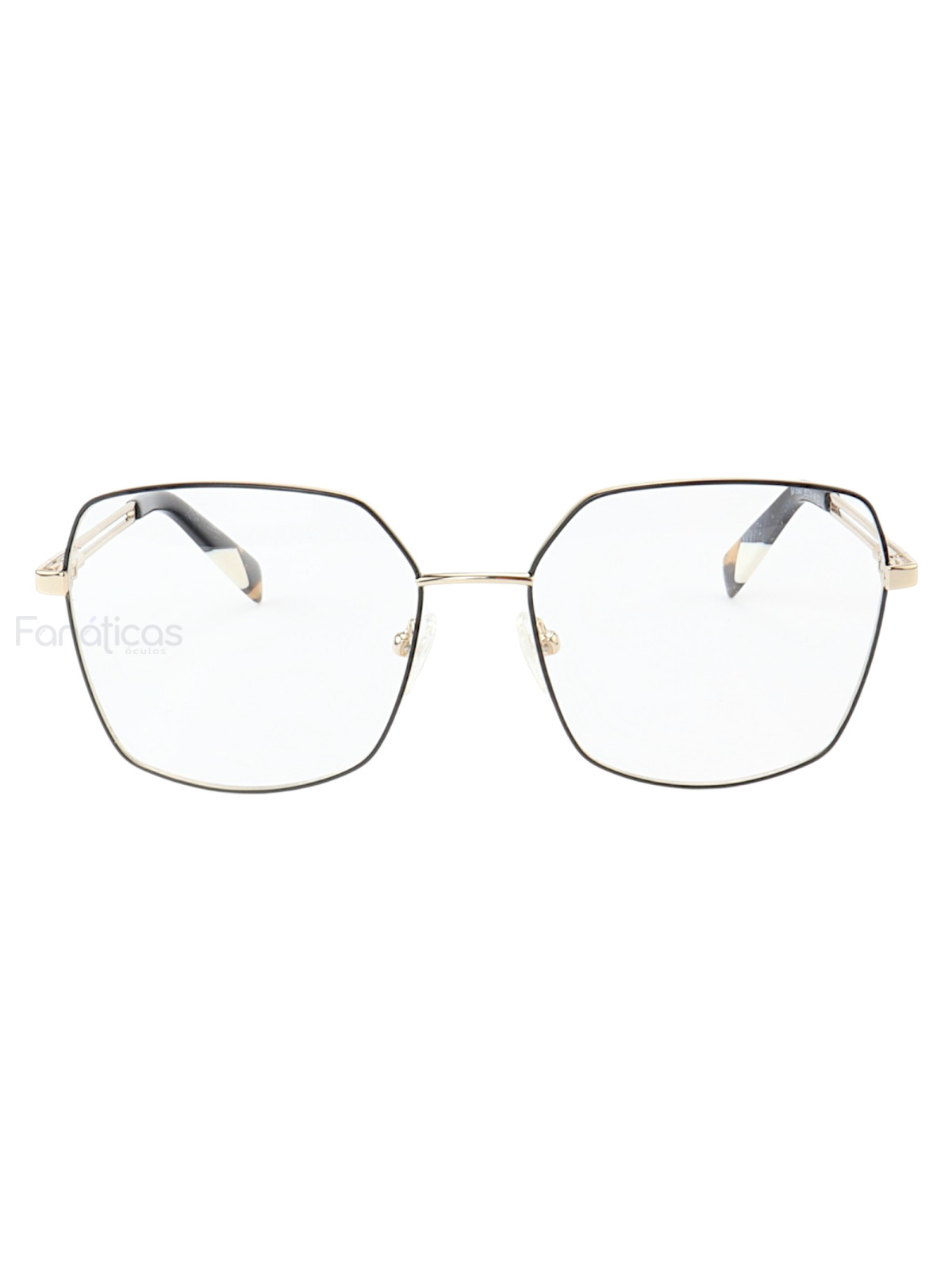 Armação de Óculos Quadrado MT6947 Dourado e Preto