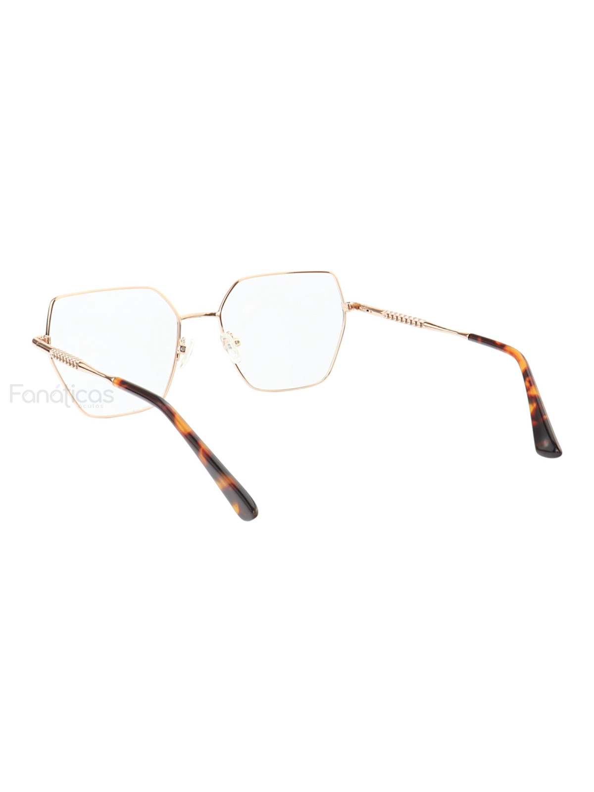 Armação de Óculos Quadrado MT6985 Dourado e Preto Tartaruga