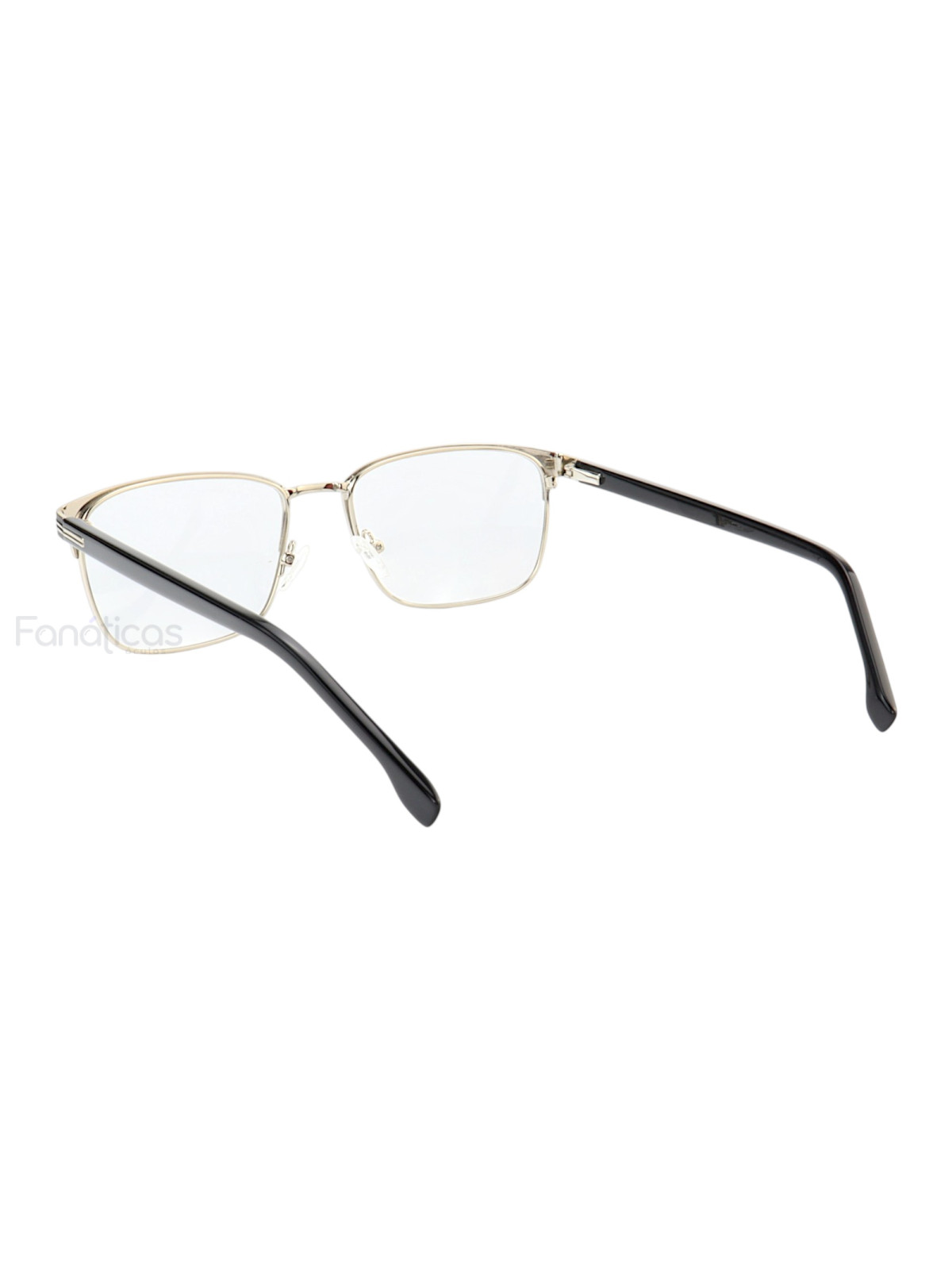 Armação de Óculos Quadrado MT8043 Preto e Prata Gold