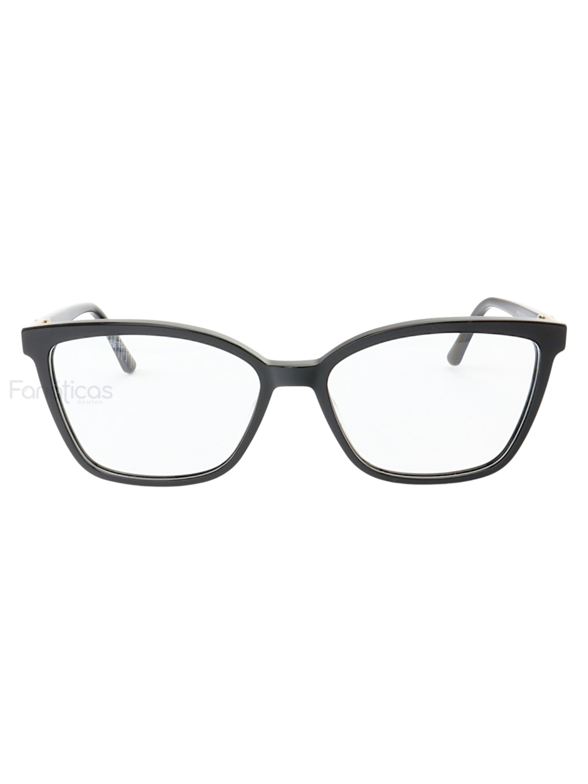 Armação de Óculos Quadrado PY545 Preto