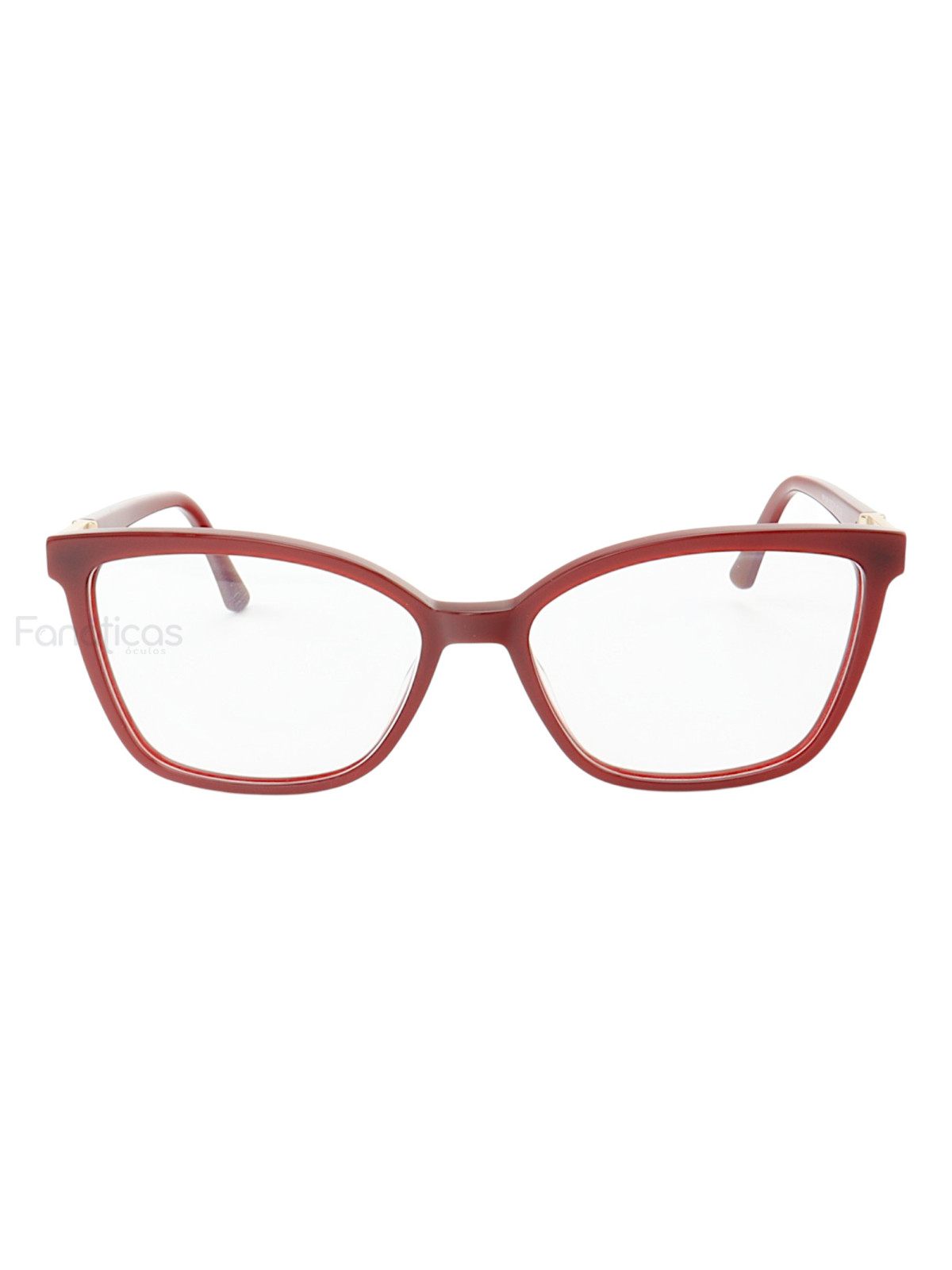 Armação de Óculos Quadrado PY545 Vermelho