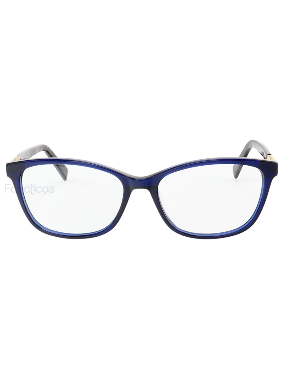 Armação de Óculos Retangular MC3810 Azul Tartaruga