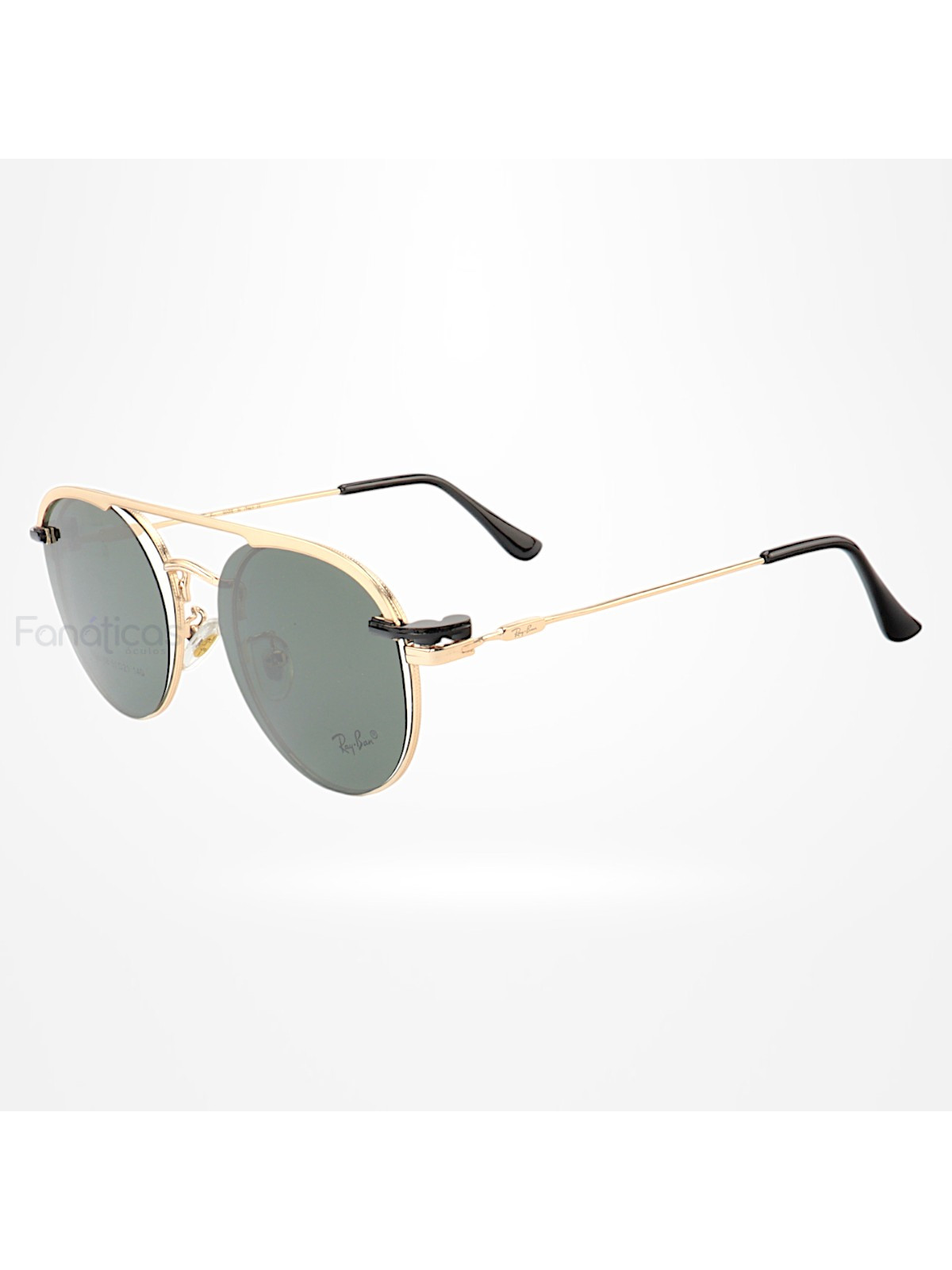 Armação de Óculos Clipon Round RB6168 Dourado e Lente Verde