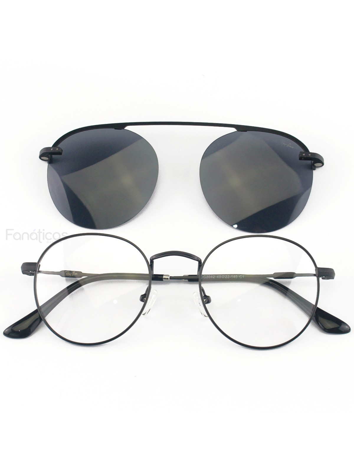Armação de Óculos Clipon Round RB6168 Preto