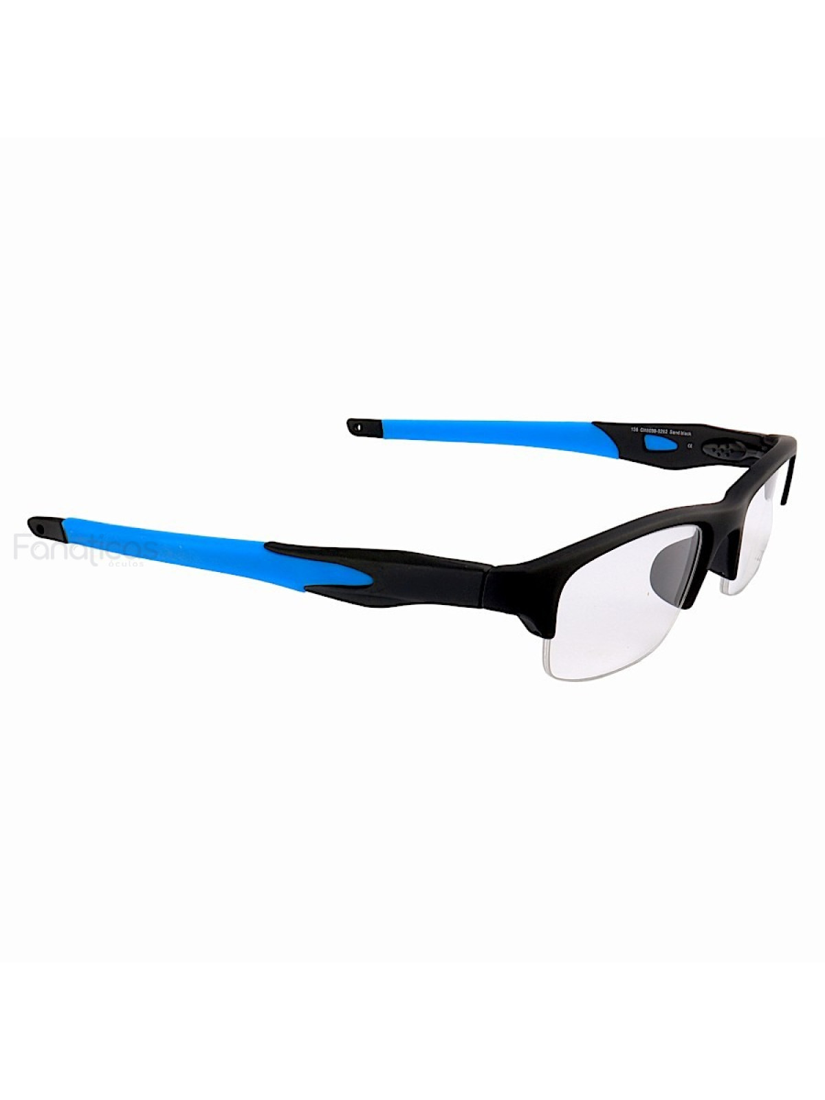 Armacao de Óculos Crosslink OX8038 Meio Aro Preta e Azul