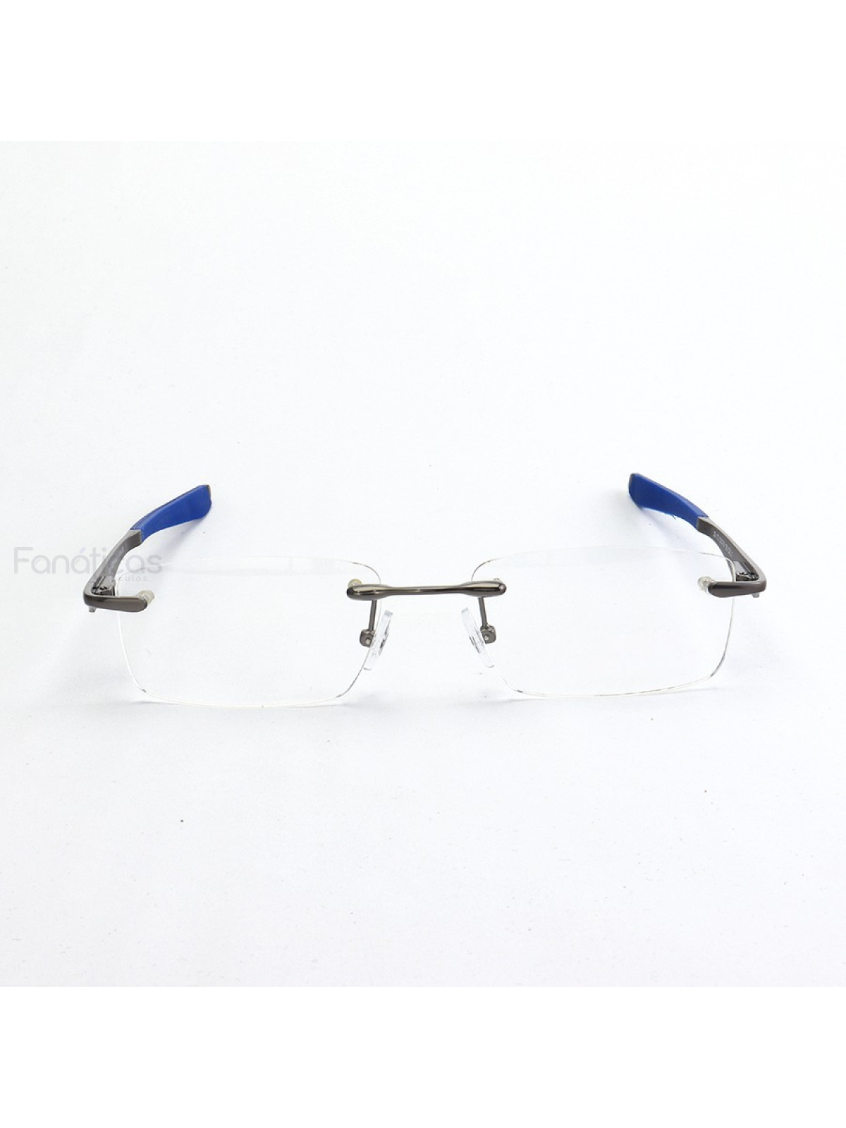 Armação de Óculos Flutuante Sem Aro Wingfold Grafite Azul Dark