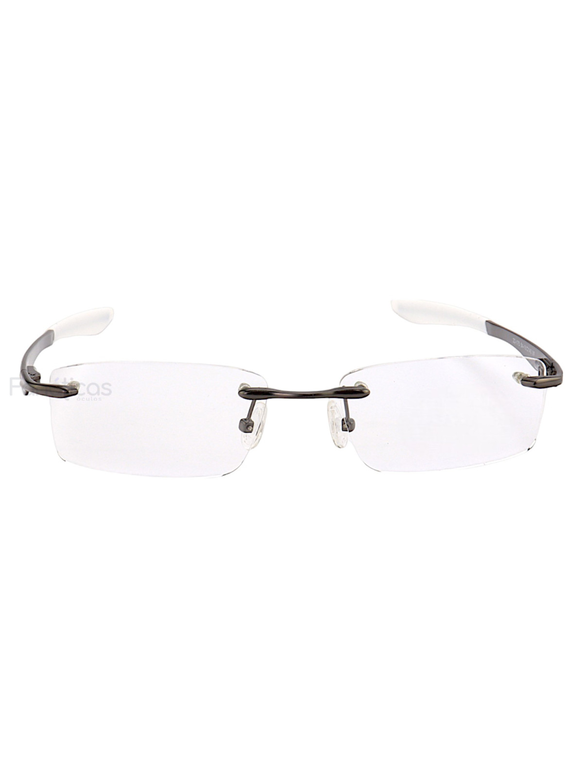 Armação de Óculos Flutuante Sem Aro Wingfold Grafite e Branco